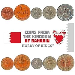 Set of 5 Coins from Bahrain. 5, 10, 25, 50, 100