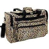 World Traveler 22-inch Leopard Print Duffle Bag, Leopard with Black Trim