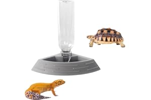 Reptile Feeder Bowl,Automatic Reptiles Water Dish Dispenser Feeding Bowls Terrarium Corner Bowl for Bearded Dragon Gecko Snak