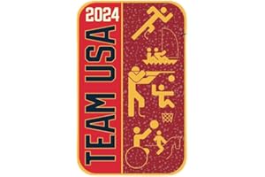 HONAV 2024 Paris Paralympics Team USA Pictogram Glitter Lapel Pin