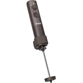 OutIn LattoGo Milk Frother Handheld，Rechargeable &amp; Professional Grade | Electric Frother for Milk, Mini Mixer &amp; Coffee Blender for Barista-Quality Latte Anywhere with Travel Case (Tundra Brown)