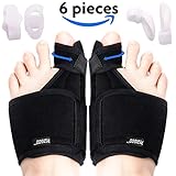 Bunion Corrector Bunion Relief Kit (Bunion Splints,Gel Toe Protect Separator Sleeves&Toe Separators) for Hallux Valgus-Day/Night Time Support for Men&Women