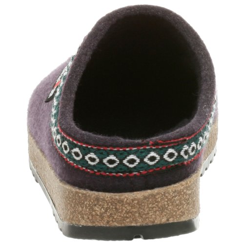 Haflinger GZ Classic Grizzly Clog, Eggplant, 4 M US