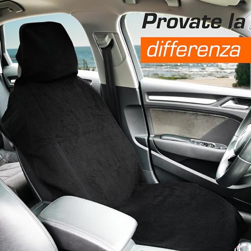 Upgrade4cars Universal Car Front Seat Cover Cotton | Single Driver's Seat Protector Anti-Sweat Washable | Breathable Seat Covers for Summer