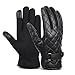 Vbiger Winter Pu Leather Warm Touch Screen Gloves, Warp-knitted Velvet Cashmere Male Gloves in Moderate Size
