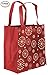 ReBagMe Large Reusable Grocery Bag Totes with Extra Reinforced Handles - Red (Pack of 10)