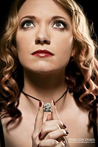 Sterling Silver Ohm Sign Pendant and 18 inches Leather Bolo Cord Necklace