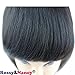 Rossy&Nancy Natural Black Color Brazilian Human Hair Clip-in Hair Bang Full Fringe Short Straight Hair Extension for women 6-8inch