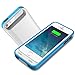 iPhone 5S Battery Case, iPhone 5 Battery Case - Maxboost Atomic S Portable Charger for iPhone 5/5S [MFI Certified] External Protective 2400mAh Battery Charging Juice Power Bank [Glossy White/Blue]