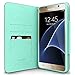 Galaxy S7 Case, Cellto PU Leather Wallet [Navy Blue/Mint] Cover Stand and Reversible Magnetic Flap Flip Cover for Samsung Galaxy S7