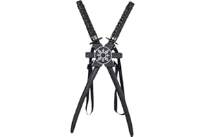 Amscan Plastic Double Ninja Swords Halloween Costume Accessory, Adults and Teens, 29"
