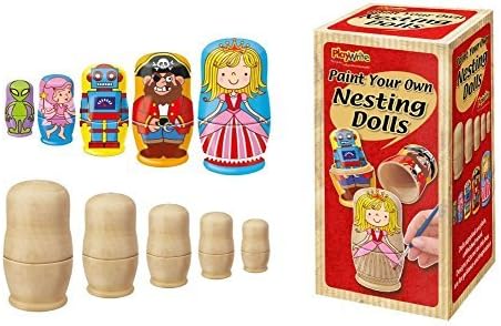 Paint Your Own Nesting Dolls Wooden Craft Activity Kit