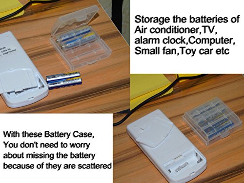 image for Lontenrea 10 PCS Transparent AA/AAA Battery Storage Case Box Holder an
