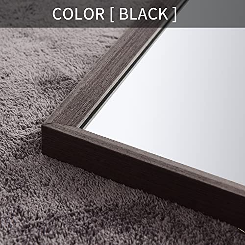 Miroland Full Length Mirror, Wood Frame Floor Mirror 65"x22", Wall