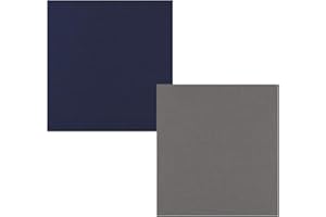 KNLPRUHK Muslin Square Playard/Playpen Fitted Sheets, Perfect for 36 X 36 Inch Portable Playard Soft 100% Cotton Grey & Navy