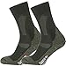 Merino Wool Hiking & Trekking Socks (Forest Green 1 Pair, US Women 11-13/US Men 9.5-12.5)