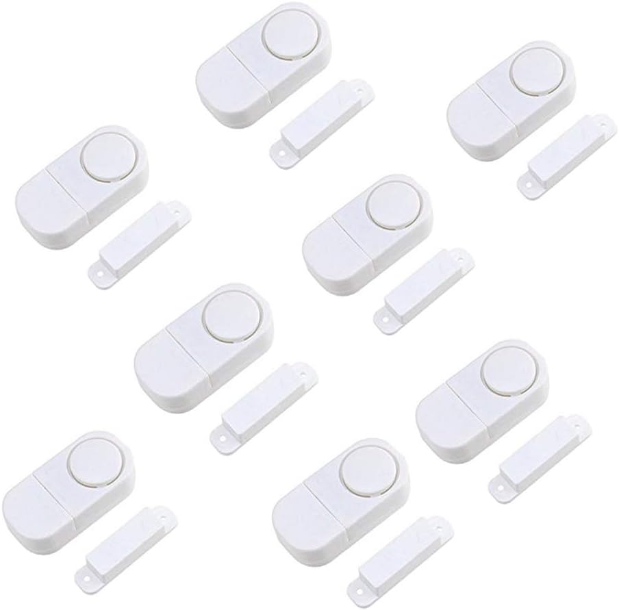 Door Window Alarm, Home Security Wireless Magnetic Sensor Burglar Anti-Theft Alarm (Pack of (8))