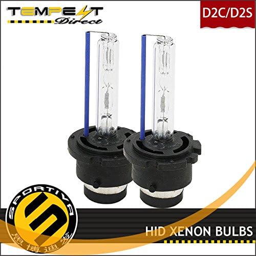 Sportiva HID Xenon D2S Replacement Bulbs Compatible for 2004 to 2014 TSX Low Beam Factory Headlight HID Bulbs 4300K OEM White