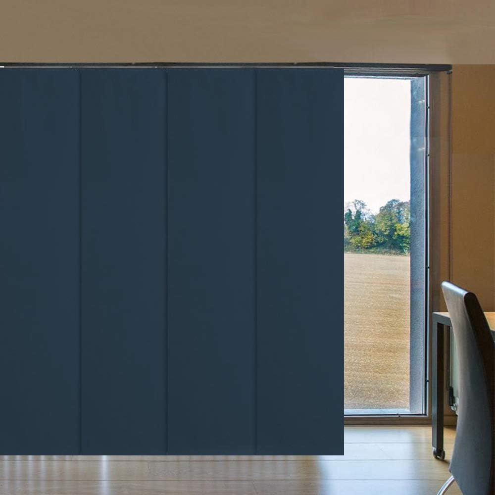 LETAU Sliding Panels Track Blinds, 100 Blackout Made to Order Vertical Blinds for