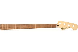 Fender Player Series Jazz Bass Neck, Modern C, Fretless Fretless Frets, Pau Ferro Fingerboard