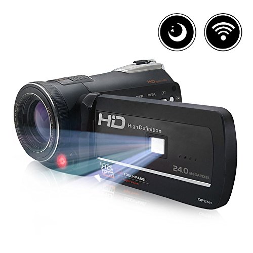 SEREE HDV-S13 1080P FHD Camcorder Wifi Digital Video DV Camera IR Night Shot Vision 3" Touch Screen LED Light