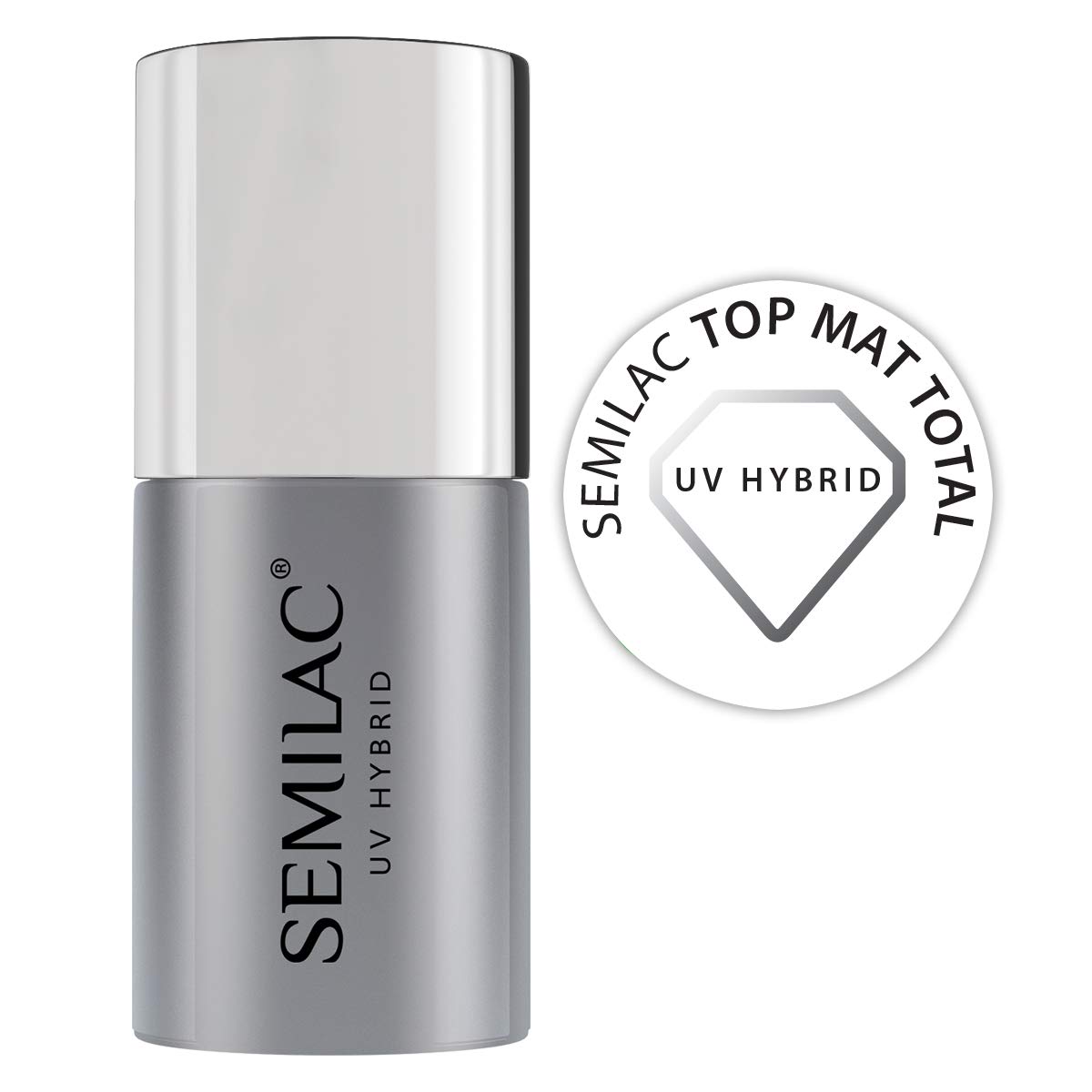 Semilac Total Top Matt Coat for UV Hybrid, 7 ml