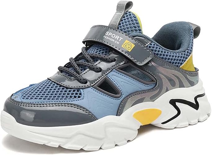 Amazon F Fadves 子供スニーカー キッズシューズ 子供靴 ジュニア 男の子 ランニングシューズ スポーツシューズ 運動靴 軽量 通気 滑り止め 通学履き F Fadves 運動靴 スニーカー