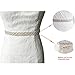 AWAYTR Bridal Rhinestone Wedding Belt - Silver Rhinestone Belts for Women Formal Evening Dress (Champagne)
