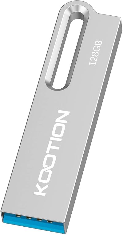 KOOTION 128GB USB 3.0 Metal Waterproof Flash Drive with Keychain