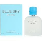 Blue Sky Eau de Toilette for Men &ndash; Fresh Citrus Woody Men&rsquo;s Perfume Lemon &amp; Cedar &ndash; 110ml / 3.8 fl oz