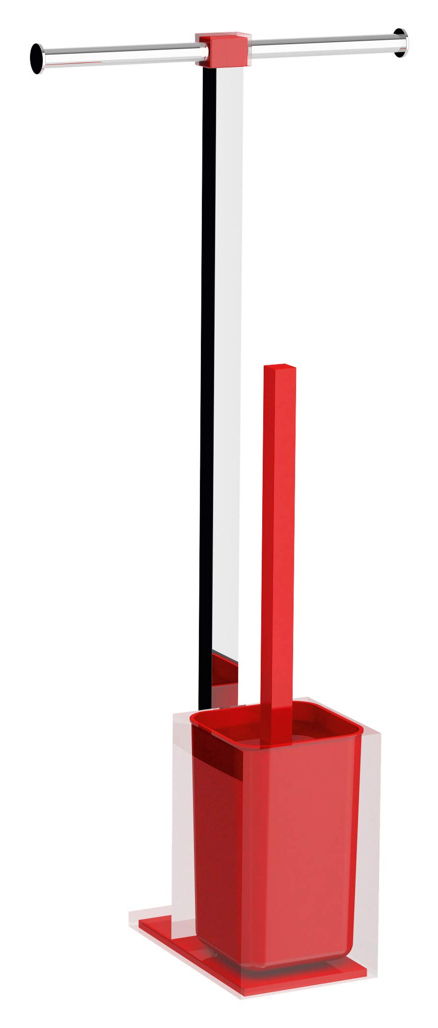 Gedy - ENSEMBLE PORTE PAPIER & BALAI ROUGE RAINBOW G-RA320600000