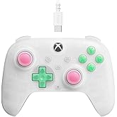 8Bitdo Controller White | Officially Licensed, RGB Lighting Fire Ring, Hall Effect Joysticks &amp; Triggers, Compatible with Xbox Series X|S, Xbox One,PC