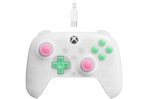 8Bitdo Ultimate Mini Wired Controller for Xbox with RGB Lighting Fire Ring, Hall Effect Joysticks and Triggers, for Xbox Series X|S, Xbox One, Windows 10/11 - Officially Licensed (Translucent White)