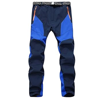 JYJM Herren Cashmere Warme Hosen Herren Softshell Hosen Herren Windproof Hosen Herren Wasserdichte Gepolsterte Hosen Herren W