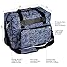 Kenley Sewing Machine Tote Bag - Padded Storage Cover Carrying Case with Pockets and Handles - Universal Fit 18x10x13 inches for Singer Brother Bernina Janome - Midnight Flowers
