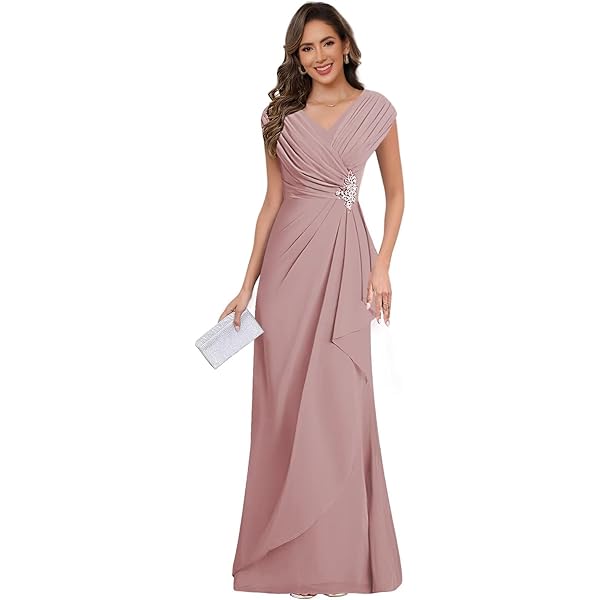 J Kara Women's Petite Sleeveless Scallop Long Beaded Dress with Scarf,  Celadon/Multi, 14P at Amazon Women's Clothing store