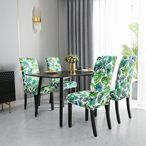 Argstar 6 Pack Dining Chair Covers Stretch Tropical Armless Chair Slipcover For Dining Room Spandex Kitchen Chair Protector Printed Parson Chair Covers Monstera Pricepulse