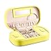 Vlando Travel Tassel Jewelry Box Organizer - Woman Girls Faux Leather Jewelries Storage Holder for Necklaces Earrings Rings, Yellow