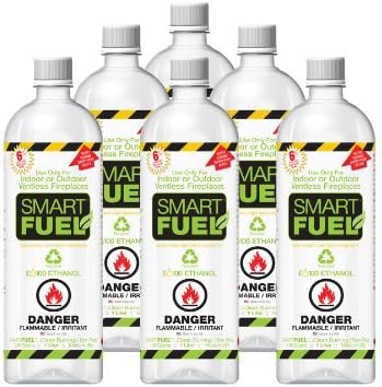 Smartfuel Pourable Liquid Bio-ethanol Fireplace Fuel 1/2 Case (6 Liters) by Lumina Products Inc.