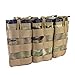 Loglife Tactical Magazine Pouch Holds Holster Triple M4/M16 Open Top Mag Pouch 1000d with Bungee System (CP)