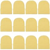 ZH 12-Pack Knitted Winter Beanie Hats for Men and Women, Warm and Cozy Cuffed Skull Caps, Bulk Purchase