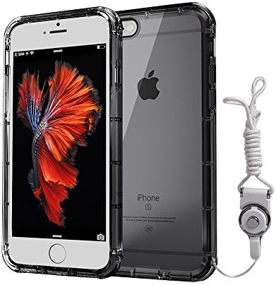 iPhone 6s Clear Black Case,JARATECH PREMIUM Clear Black Phone Case for iPhone 6s,Reinforced Frame and Corner[Strong Protection],Transparent Black TPU,Ultra Protection for iPhone 6s[Transparent Black]