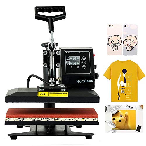 Nurxiovo 12x10 Heat Press Machine for T Shirts, 360 Degree Swing Away