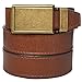 SlideBelts Top Grain Leather Ratchet Belt (Walnut with Brass Buckle, Up to 48