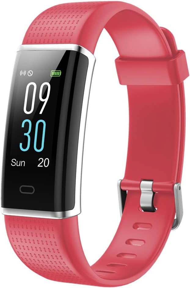 Delvfire Inferno Colour Fitness Tracker with Heart Rate Monitor, Waterproof Sports Activity Tracker Watch with Pedometer, Sleep Monitor, Step Counter for Women, Kids and Men, Apple iPhone