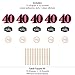Big Dot of Happiness Chic 40th Birthday - Pink, Black and Gold - Birthday Party Centerpiece Sticks - Table Toppers - Set of 15