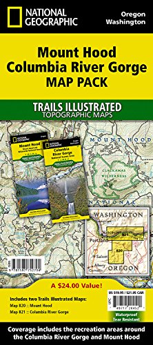 Mount Hood, Columbia River Gorge [Map Pack Bundle] (National Geographic Trails Illustrated Map)