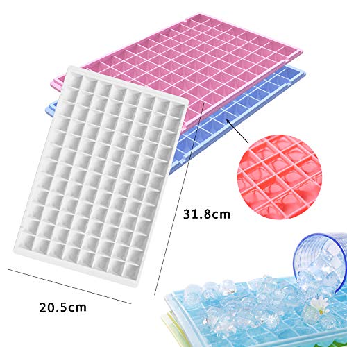 3 Pack Ice Cube Trays, 288 Easy Release Ice Cube Molds for Chilling Whiskey, Cocktail, Beverages