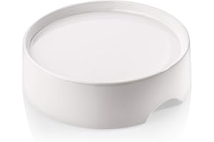 CatGuru Food Table for Cat Bowls, Elevated Feeding Station for Cat Food Bowl, Raised Stand for Pet Food and Water Bowls, Pet Feeder for Indoor Cats, Stress Free Stand for Pet Dishes (Marshnallow)