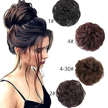 Stamped Glorious 100 Real Human Hair Bun Curly Messy Bun Hair